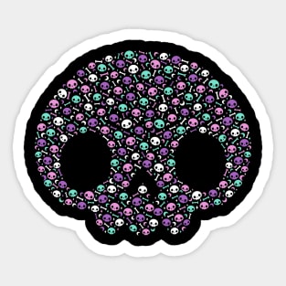 Pastel Goth Skulls Sticker